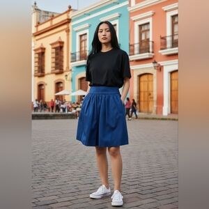 Like New Banana Republic Blue A-line Skirt